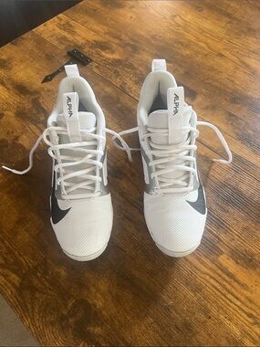 Nike Kids White and Black Alpha Athletic Shoes